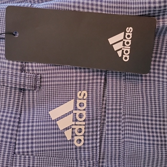 Adidas Men's Blue Checkered golf Shorts New with tags! Size 36 - Picture 6 of 6
